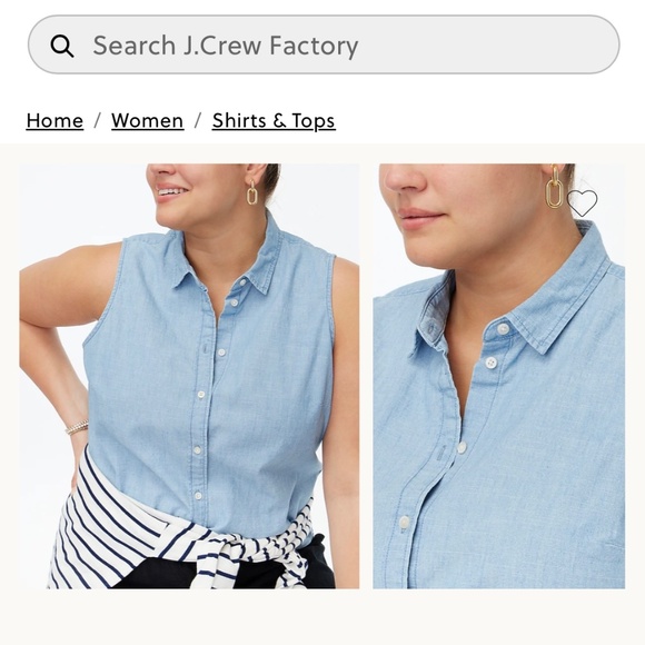 JCrew Factory Chambray button-up shirt in signature fit - Picture 4 of 4